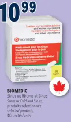 Familiprix Biomedic daytime relief sinus caplets 40un offer