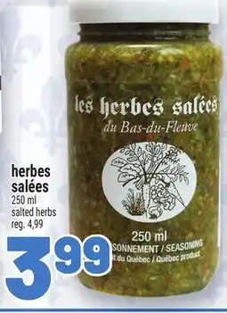 Metro HERBES SALÉES | SALTED HERBS offer