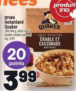 Metro GRUAU INSTANTANÉ QUAKER | QUAKER INSTANT OATMEAL offer