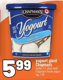 Metro YOGOURT GLACÉ CHAPMAN'S | CHAPMAN'S FROZEN YOGURT offer