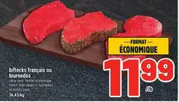 Metro BIFTECKS FRANÇAIS OU TOURNEDOS | FRENCH STYLE STEAKS OR TOURNEDOS, ECONOMIC PACK offer