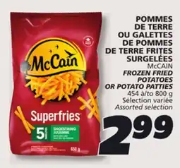 IGA McCAIN FROZEN FRIED POTATOES OR POTATO PATTIES offer