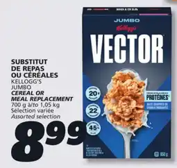 IGA KELLOGG'S JUMBO CEREAL OR MEAL REPLACEMENT offer