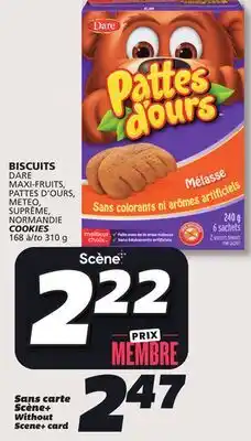 IGA DARE MAXI-FRUITS, PATTES D'OURS, METEO, SUPRÊME, NORMANDIE COOKIES offer