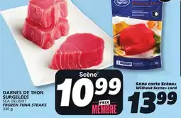 IGA SEA DELIGHT FROZEN TUNA STEAKS offer