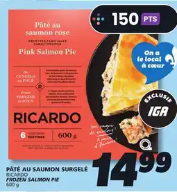 IGA RICARDO FROZEN SALMON PIE offer