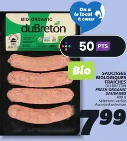 IGA DU BRETON FRESH ORGANIC SAUSAGES offer