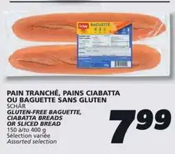 IGA SCHÄR GLUTEN-FREE BAGUETTE, CIABATTA BREADS OR SLICED BREAD offer