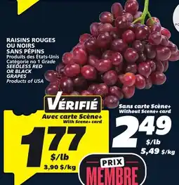 IGA SEEDLESS RED OR BLACK GRAPES offer