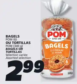 IGA POM BAGELS OR TORTILLAS offer