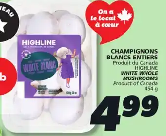 IGA HIGHLINE WHITE WHOLE MUSHROOMS offer