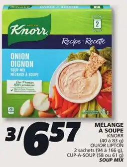 IGA KNORR (40 à 83 g) OR LIPTON 2 sachets (94 à 166 g), CUP-A-SOUP (58 ou 61 g) SOUP MIX offer