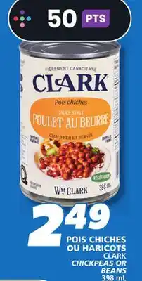 IGA CLARK CHICKPEAS OR BEANS offer