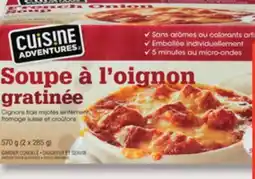 IGA CUISINE ADVENTURES ONION GRATIN SOUP offer