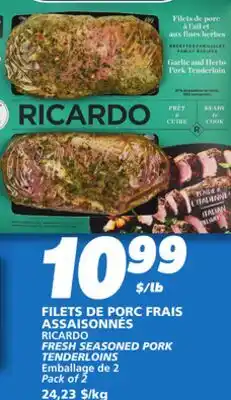 IGA RICARDO FRESH SEASONED PORK TENDERLOINS offer