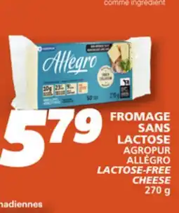 IGA AGROPUR ALLÉGRO LACTOSE-FREE CHEESE offer