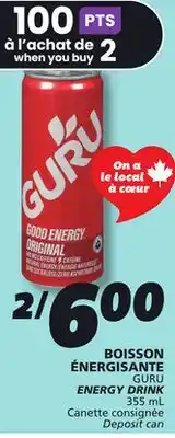 IGA GURU ENERGY DRINK offer