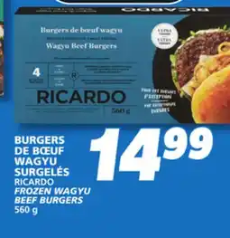 IGA RICARDO FROZEN WAGYU BEEF BURGERS offer
