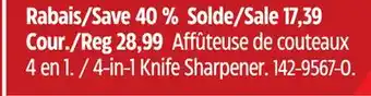 Canadian Tire 4-in-1 Knife Sharpener offer