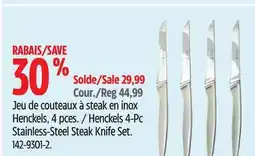 Canadian Tire Jeu de couteaux à steak en inox Henckels, 4pces offer