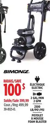 Canadian Tire Simoniz Electric Pressure Washer offer