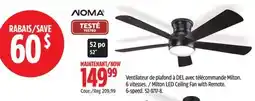 Canadian Tire Milton LED Ceiling Fan with Remote offer