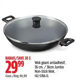 Canadian Tire T-Fal 36cm Jumbo Non-Stick Wok offer