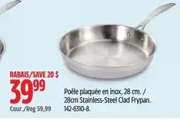 Canadian Tire 28cm Stainless-Steel Clad Frypan offer