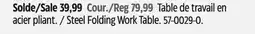 Canadian Tire Steel Folding Work Table offer