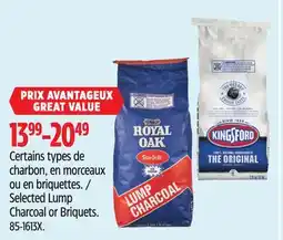 Canadian Tire Royal Oak Selected Lump Charcoal or Briquets offer