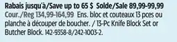 Canadian Tire 13-Pc Knife Block Set or Butcher Block offer