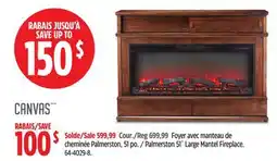 Canadian Tire Canvas Palmerston 51˝ Large Mantel Fireplace offer