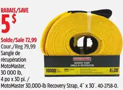 Canadian Tire MotoMaster 30,000-lb Recovery Strap, 4˝ x 30´ offer