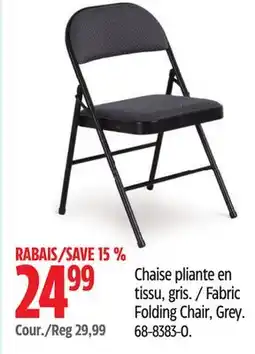 Canadian Tire For Living Fabric Folding Chair, Grey offer