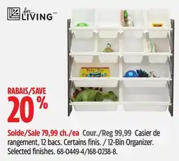 Canadian Tire For Living 12-Bin Organizer offer