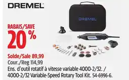 Canadian Tire Dremel 4000-2/32 Variable-Speed Rotary Tool Kit offer