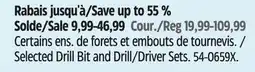 Canadian Tire Selected Drill Bit and Drill/Driver Sets offer