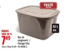 Canadian Tire Storage Tote offer