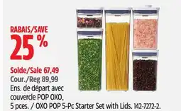 Canadian Tire OXO POP 5-Pc Starter Set with Lids offer