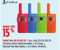 Canadian Tire Cobra Two-Way Radios offer