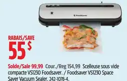 Canadian Tire Foodsaver VS1230 Space Saver Vacuum Sealer offer
