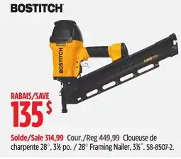 Canadian Tire Bostitch 28° Framing Nailer, 31⁄2˝ offer