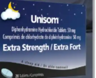 Familiprix Unisom ultra strength sleep-aid tablets 20un offer