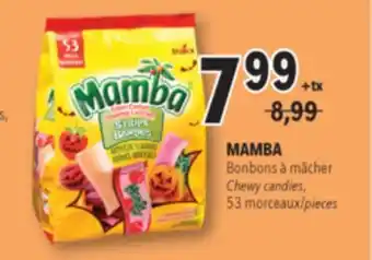 Familiprix MAMBA Chewy candies, 53 pieces offer