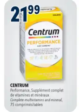 Familiprix CENTRUM Complete multivitamins and mineral 75 tablets offer