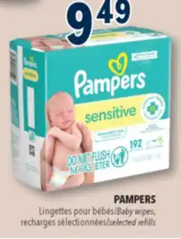Familiprix PAMPERS, Baby wipes, selected refills offer