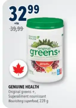 Familiprix GENUINE HEALTH, Original greens +, Nourishing superfood, 228 g offer