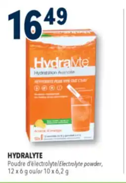 Familiprix HYDRALYTE, Electrolyte powder, 12 or 10 x 6,2 g offer