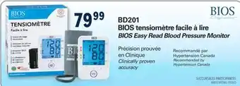 Familiprix BIOS Easy Read Blood Pressure Monitor offer