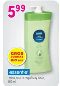 Familiprix Essentiel body lotion Aloe Vera 600ml offer